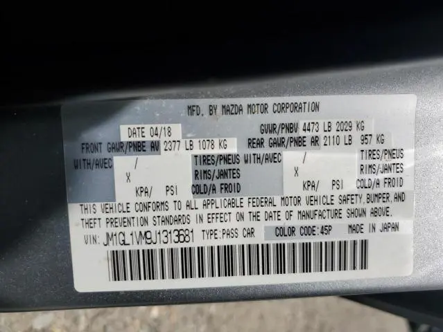 2018 MAZDA 6 TOURING