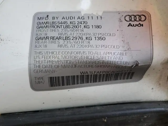 2012 AUDI Q5 PREMIUM PLUS  