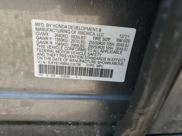 2022 ACURA MDX ADVANCE  