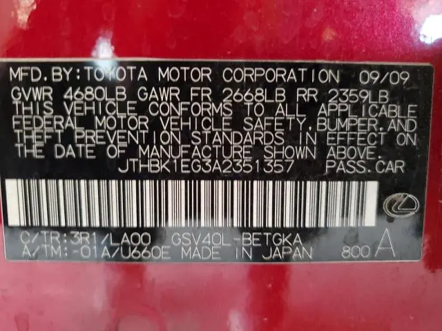 2010 LEXUS ES 350  