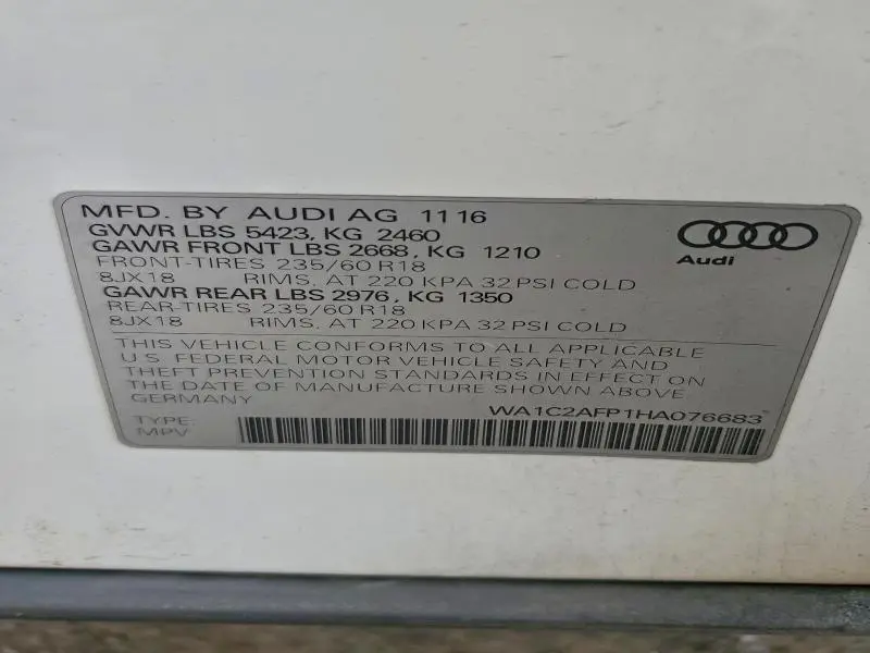 2017 AUDI Q5 PREMIUM  