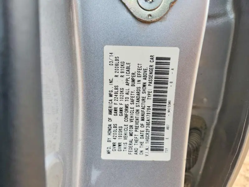 2014 HONDA ACCORD LX  