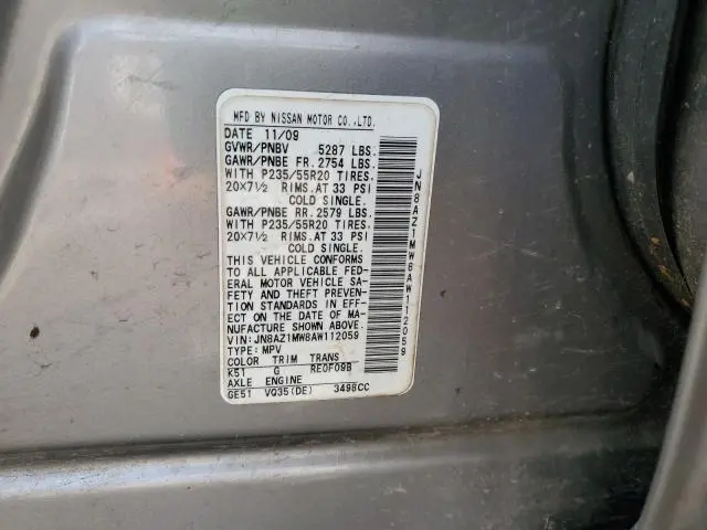 2010 NISSAN MURANO S  