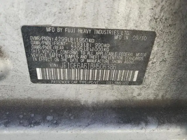 2011 SUBARU IMPREZA 2.5I  