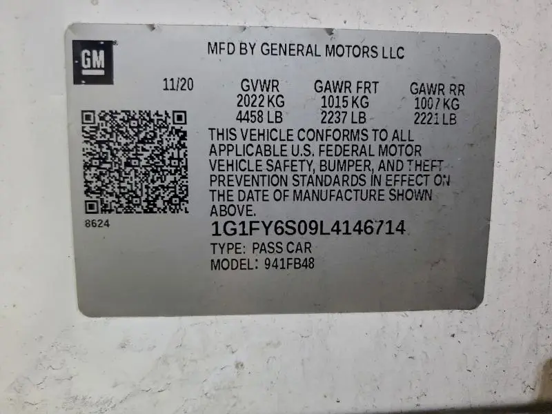 2020 CHEVROLET BOLT EV LT  