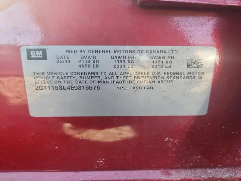 2014 CHEVROLET IMPALA   