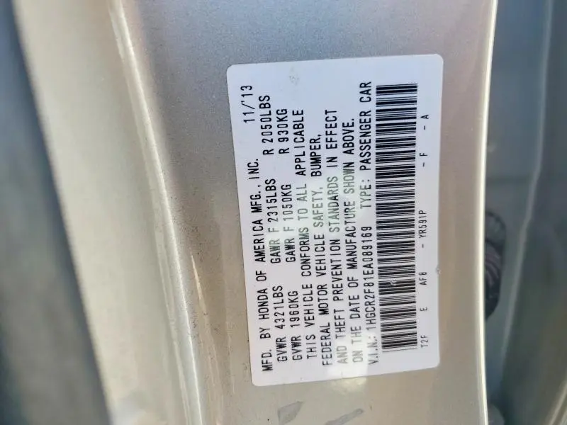 2014 HONDA ACCORD EXL  
