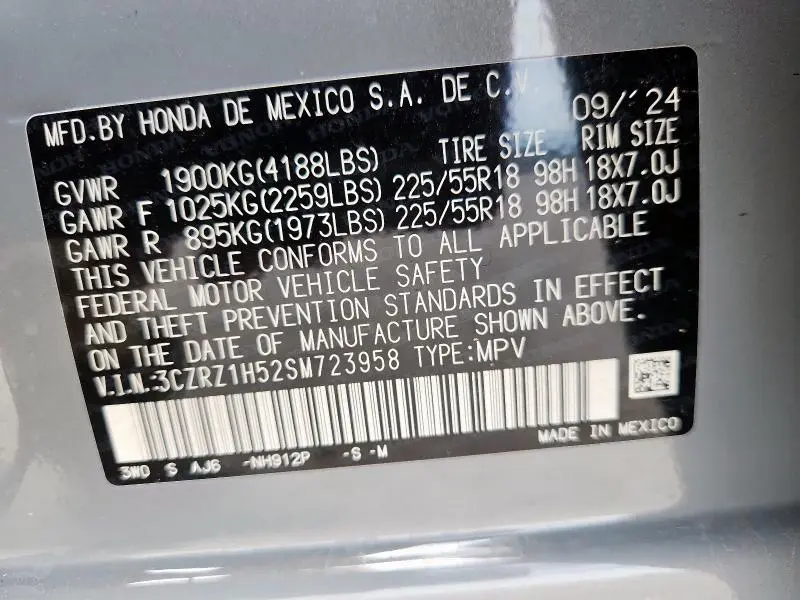 2025 HONDA HR-V SPORT  