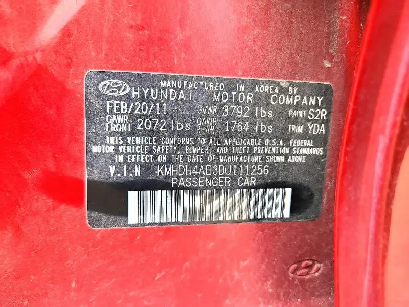 2011 HYUNDAI ELANTRA GLS  