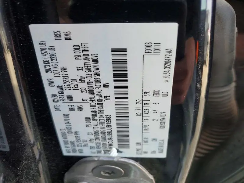 2020 FORD ESCAPE TITANIUM  