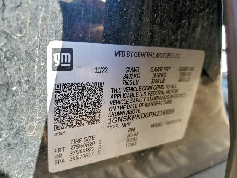 2023 CHEVROLET TAHOE K1500 Z71  