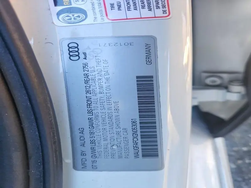 2016 AUDI A6 PREMIUM PLUS  