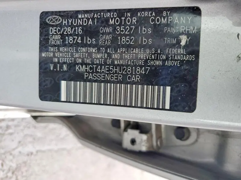 2017 HYUNDAI ACCENT SE  