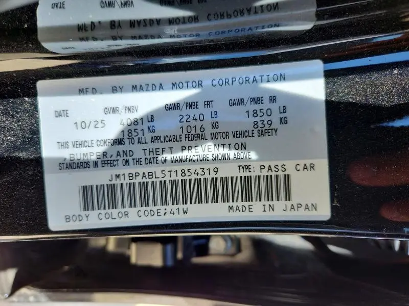 2026 MAZDA 3 SELECT SPORT  