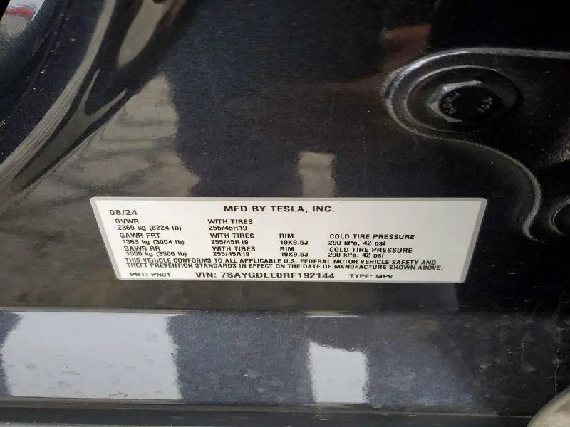 2024 TESLA MODEL Y   