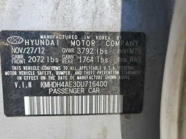 2013 HYUNDAI ELANTRA GLS  