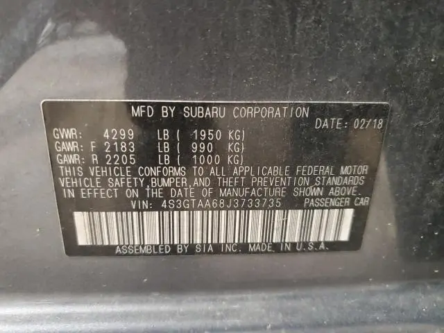 2018 SUBARU IMPREZA   