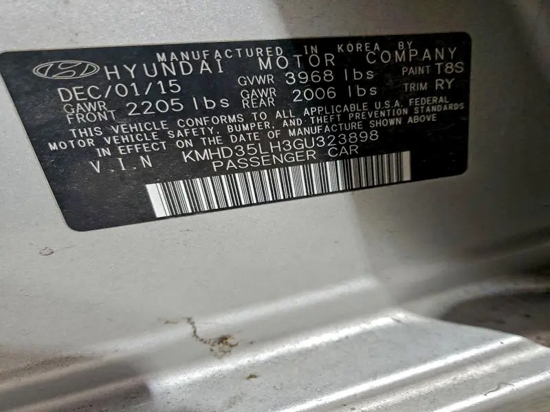 2016 HYUNDAI ELANTRA GT BASE  