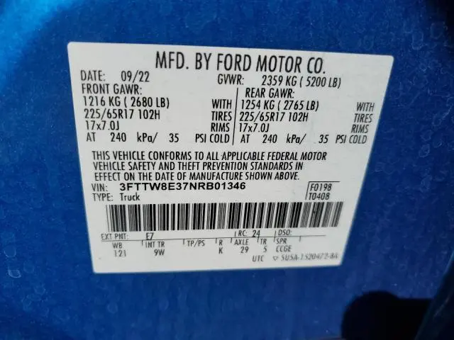 2022 FORD MAVERICK XL  