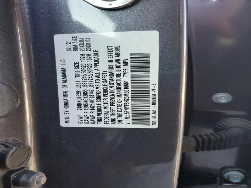 2021 HONDA PASSPORT SPORT  