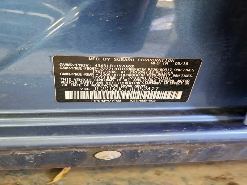 2018 SUBARU CROSSTREK PREMIUM  