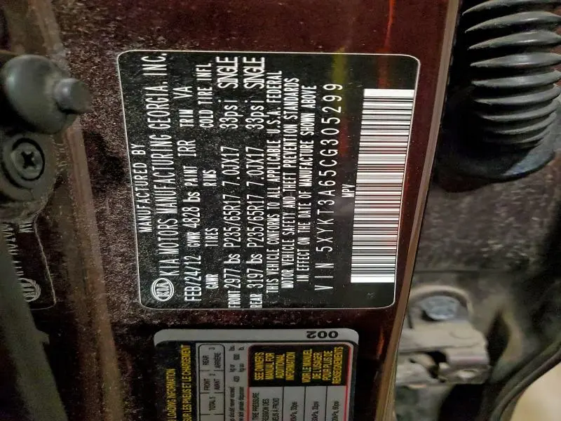 2012 KIA SORENTO BASE  