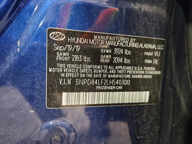 2020 HYUNDAI ELANTRA VALUE EDITION  