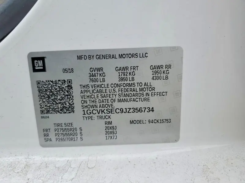 2018 CHEVROLET SILVERADO K1500 LTZ  