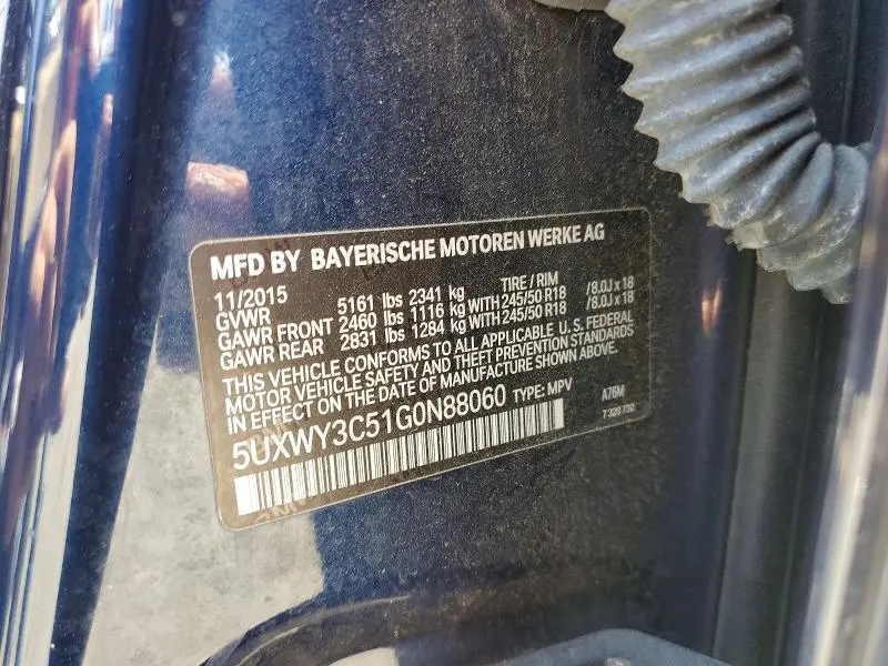 2016 BMW X3 XDRIVE28D  