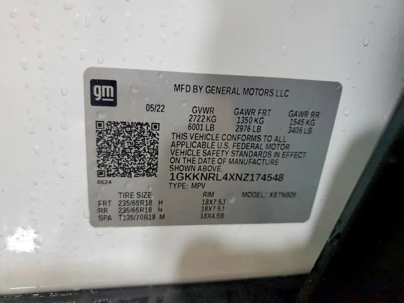 2022 GMC ACADIA SLE  