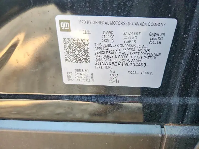 2022 CHEVROLET EQUINOX LS  