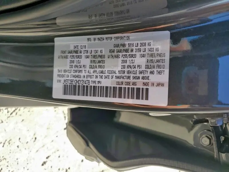 2017 MAZDA CX-9 SIGNATURE  