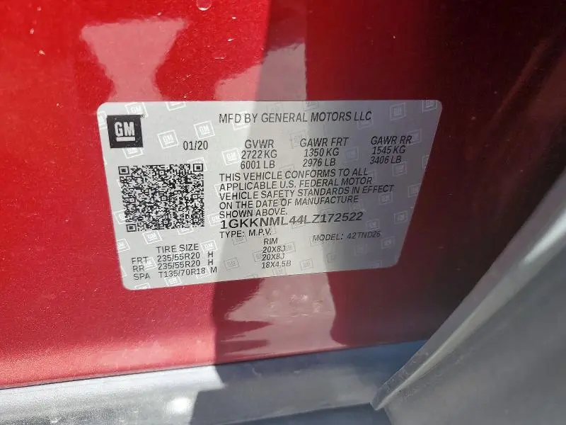 2020 GMC ACADIA SLT  
