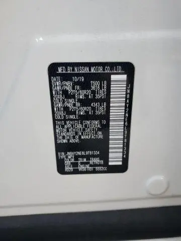 2020 NISSAN ARMADA PLATINUM  