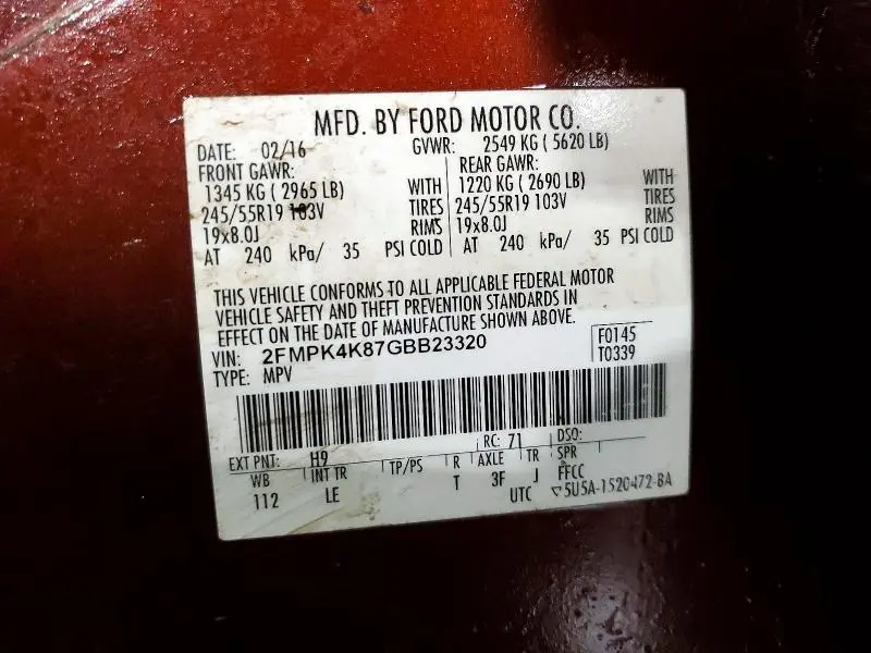 2016 FORD EDGE TITANIUM  