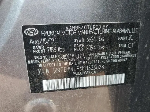 2020 HYUNDAI ELANTRA SEL  