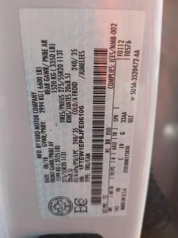 2018 FORD F150 SUPERCREW  