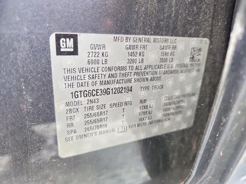2016 GMC CANYON   