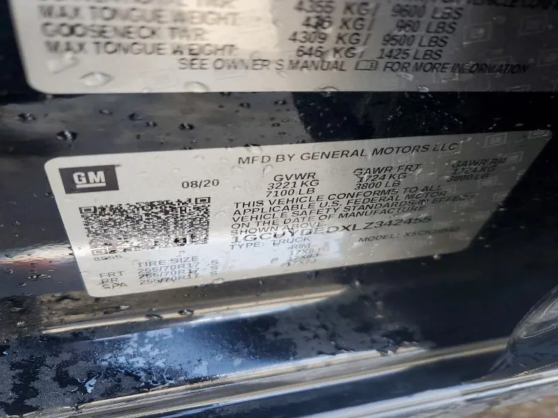 2020 CHEVROLET SILVERADO K1500 LT  