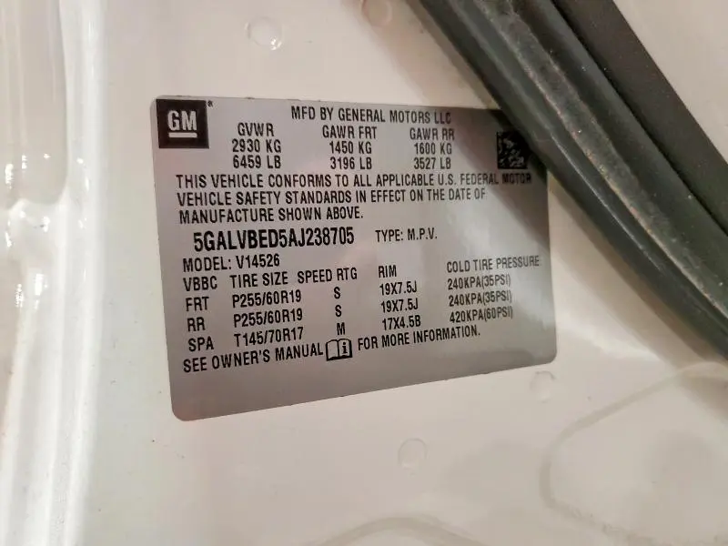 2010 BUICK ENCLAVE CXL  