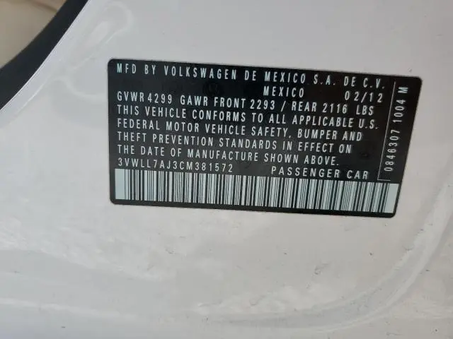 2012 VOLKSWAGEN JETTA TDI  