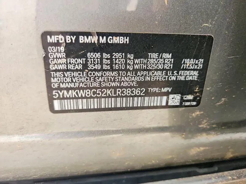 2019 BMW X6 M  