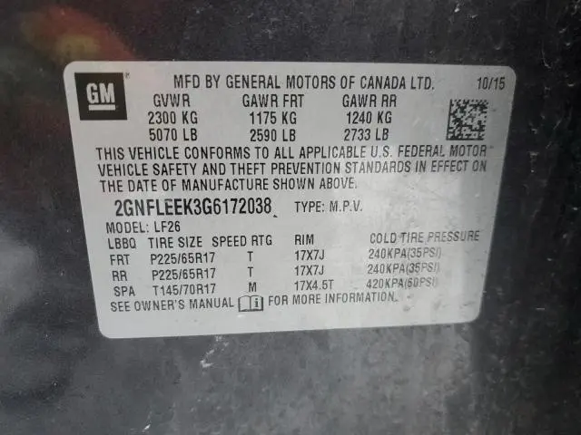 2016 CHEVROLET EQUINOX LS  