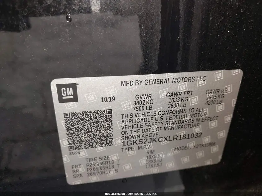 2020 GMC YUKON XL 4WD SLT STANDARD EDITION