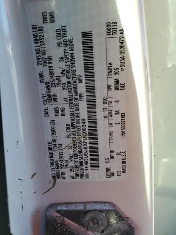 2015 FORD ESCAPE TITANIUM  