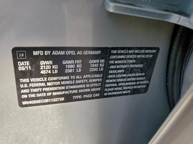 2011 BUICK REGAL CXL  