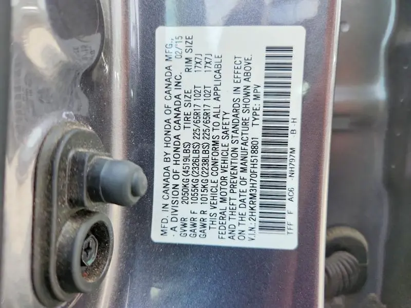 2015 HONDA CR-V EXL  