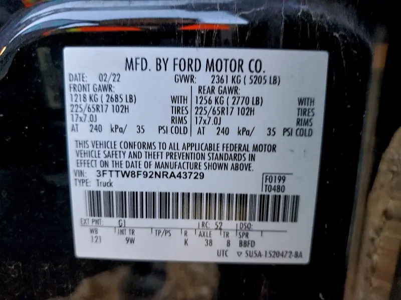 2022 FORD MAVERICK XL  