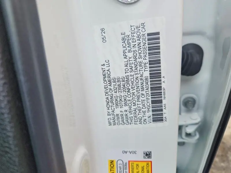 2026 HONDA ACCORD LX  