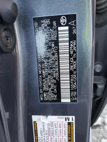 2011 TOYOTA COROLLA BASE  